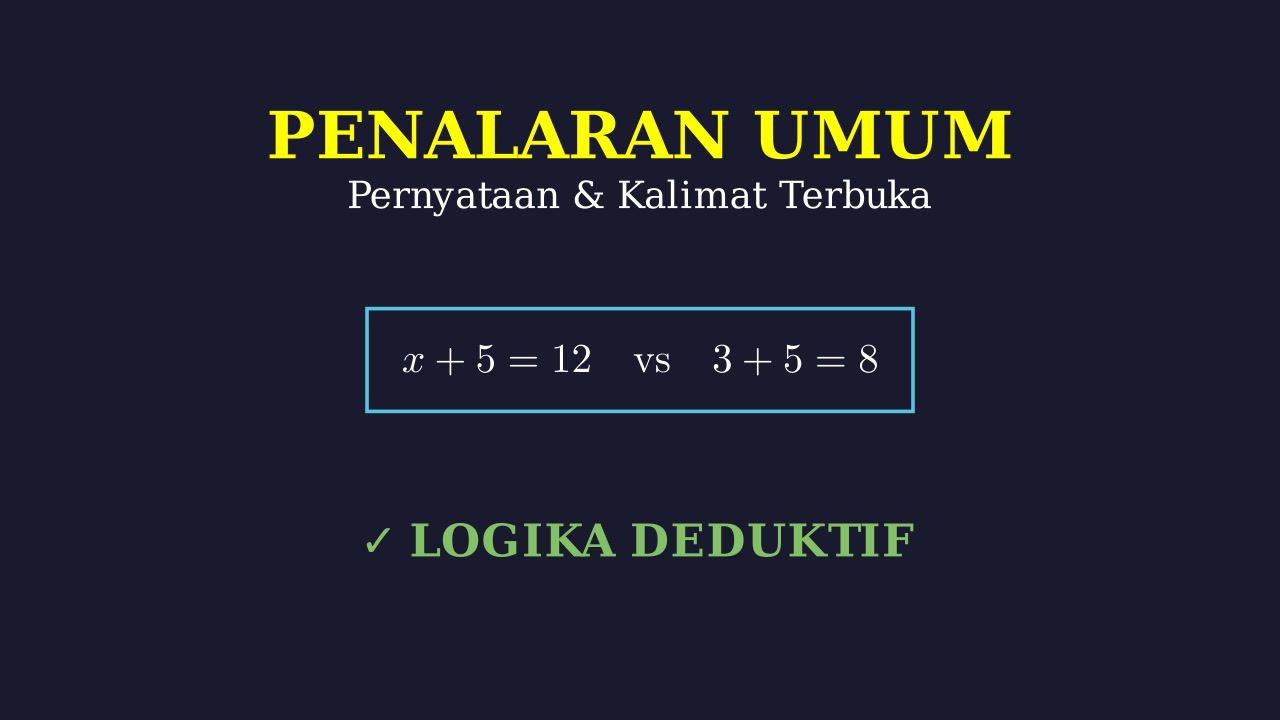 Pernyataan Dan Kalimat Terbuka
