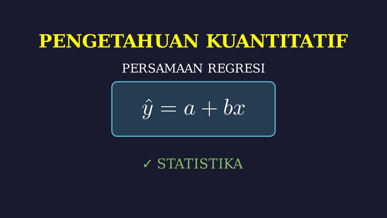 Persamaan Regresi: Analisis Data