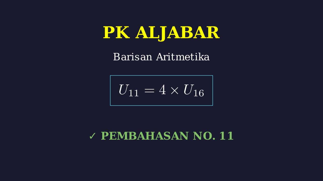 Pembahasan Soal Barisan Aritmatika