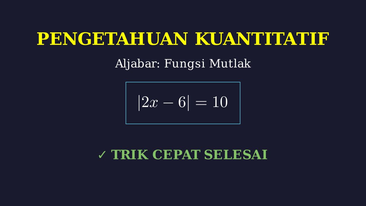 Memahami Fungsi Mutlak