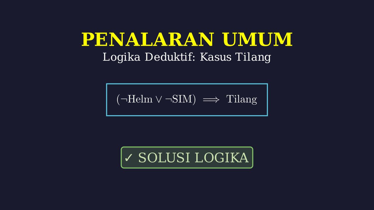 Logika Penarikan Kesimpulan: Kasus Tilang