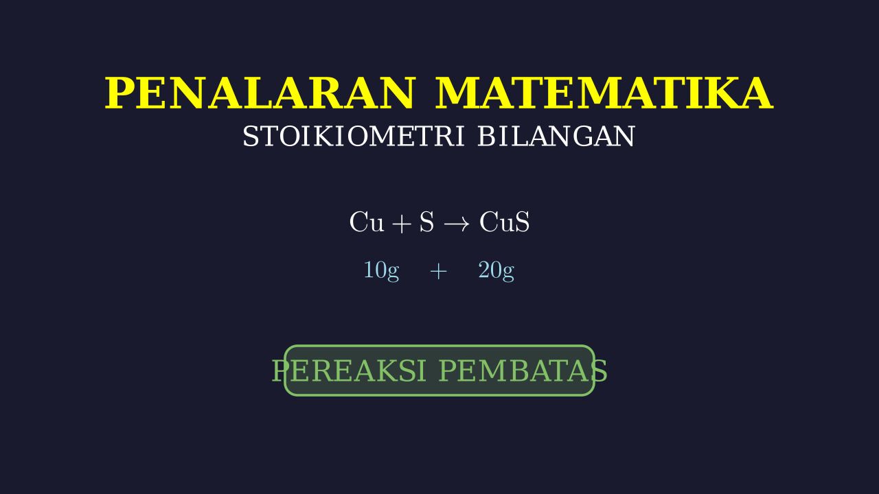 Stoikiometri: Menentukan Pereaksi Pembatas