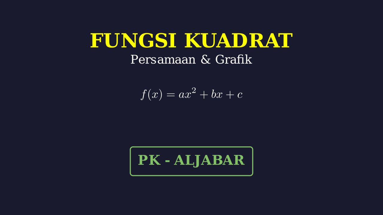 Fungsi dan Persamaan Kuadrat