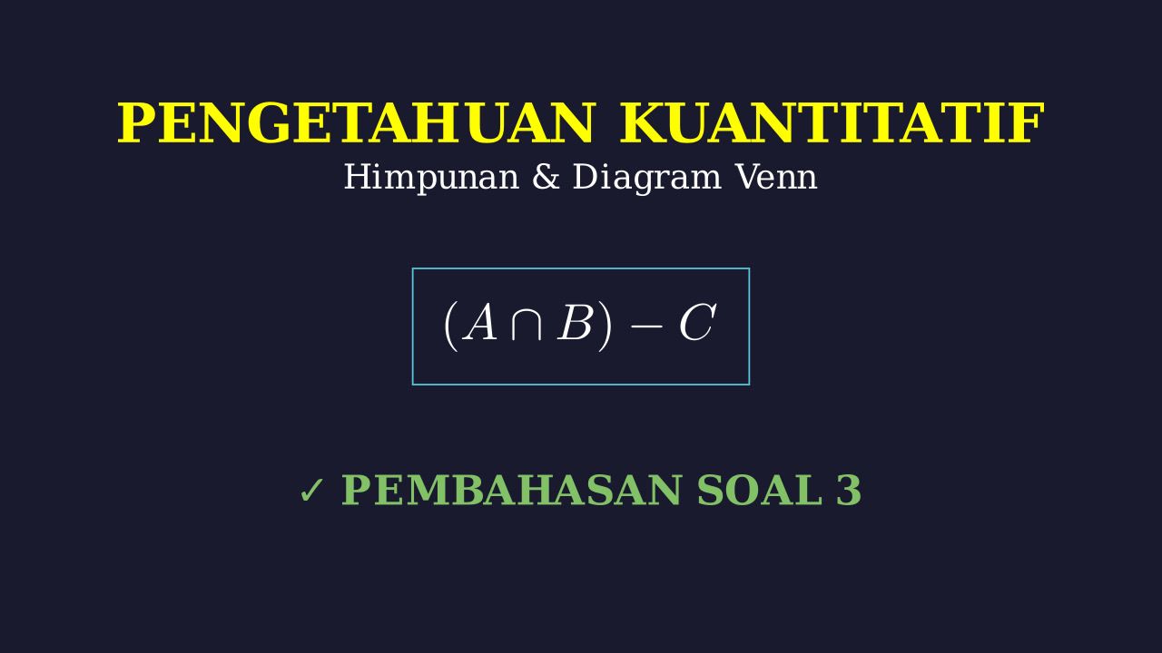 Operasi Himpunan: Notasi Diagram Venn