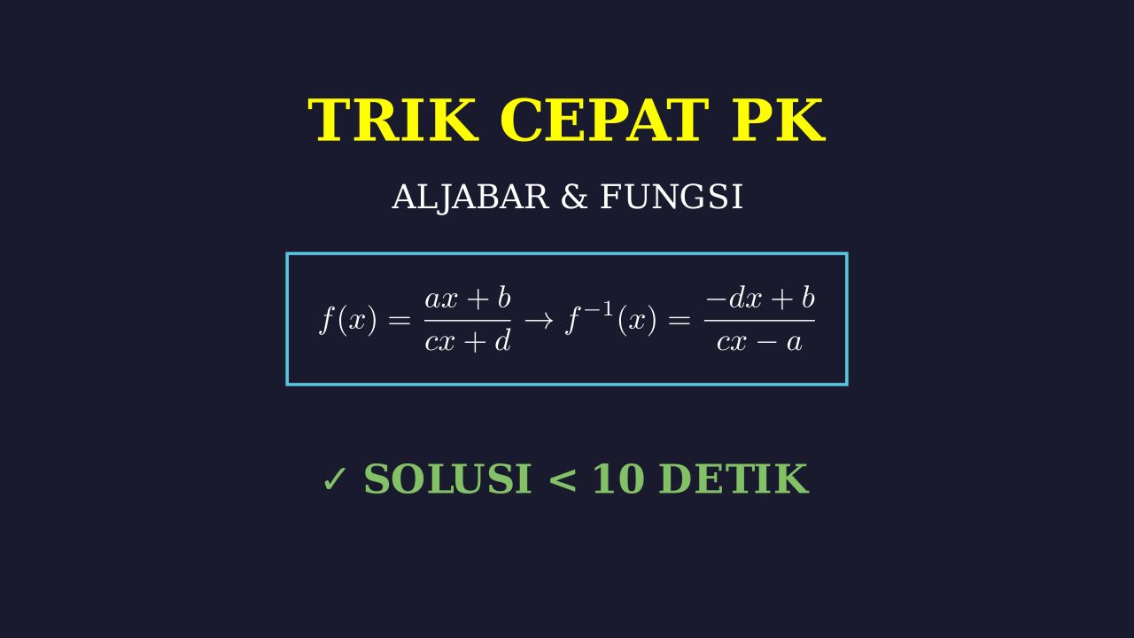 Trik Cepat Selesaikan Soal