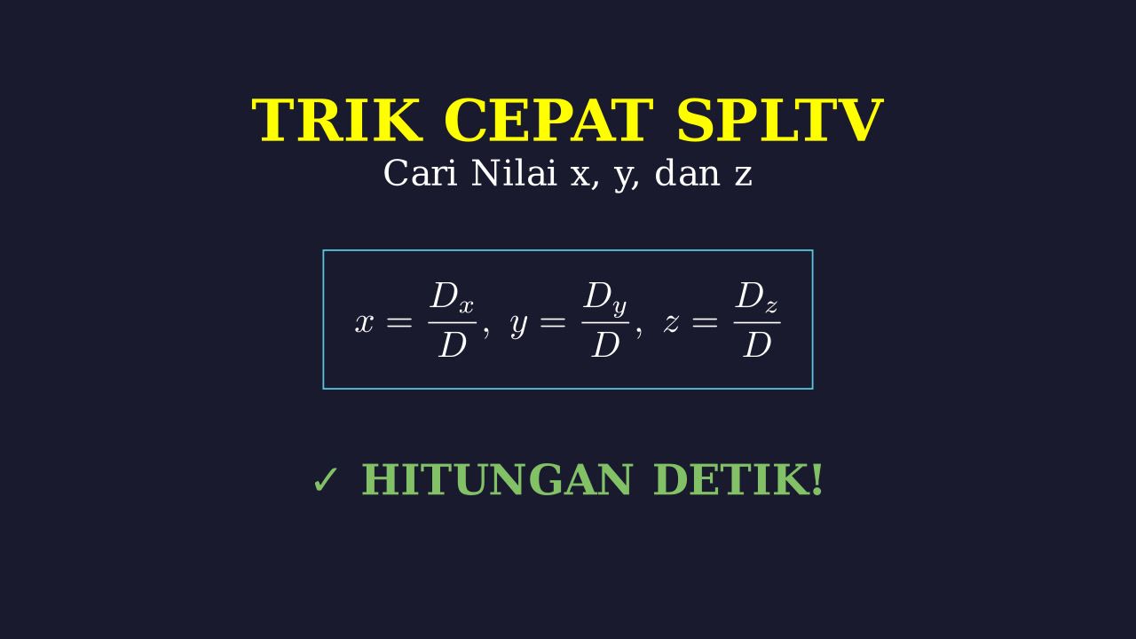 Trik Cepat SPLTV