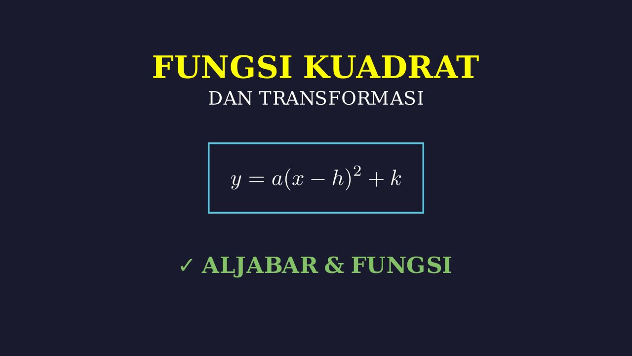 Transformasi Fungsi Kuadrat
