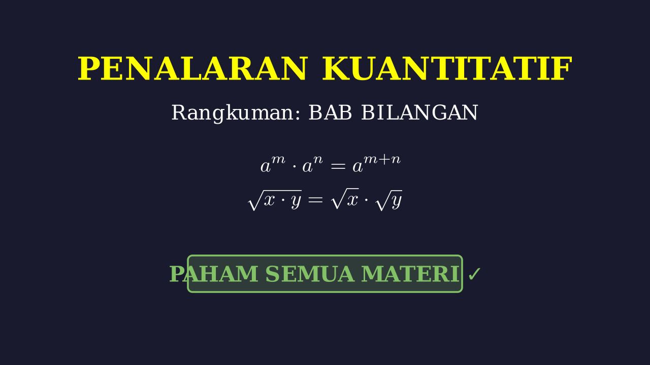 Rangkuman Lengkap Penalaran Kuantitatif