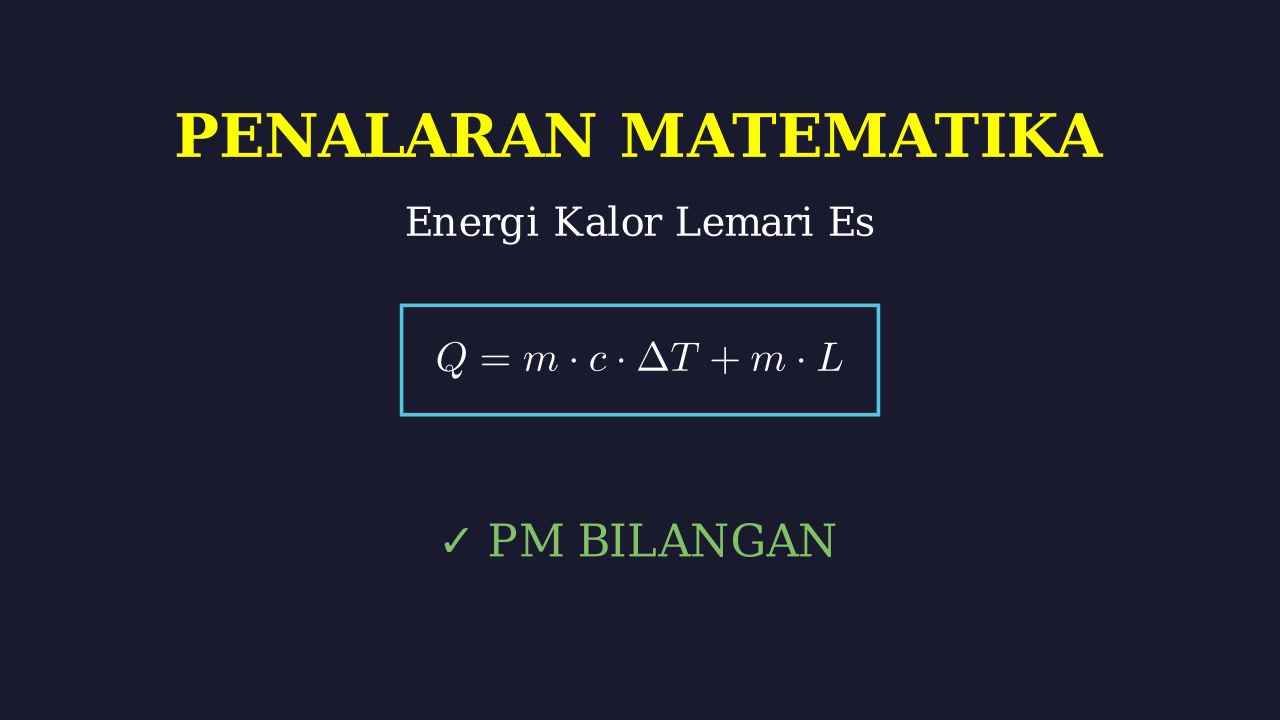 Menghitung Kalor: Air Menjadi Es