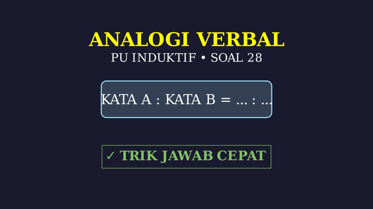 Analogi Verbal Gambar: Pembahasan Soal 28