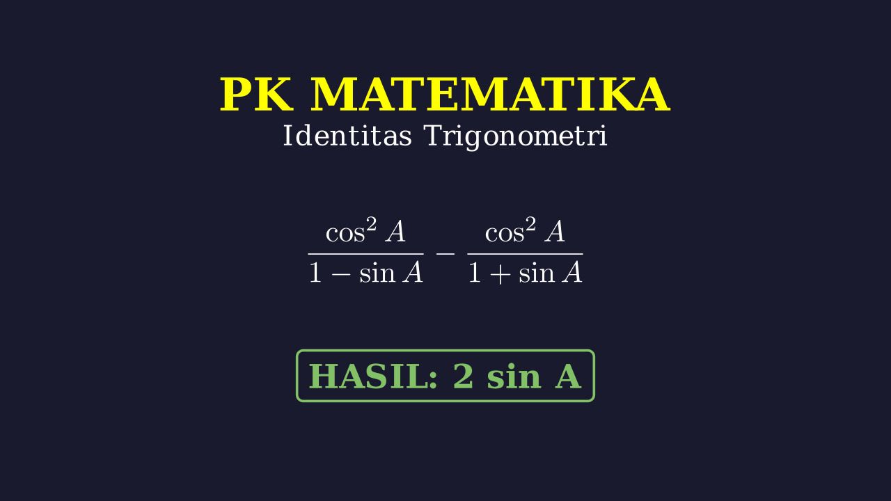 Penyelesaian Soal Sudut Dua Rangkap