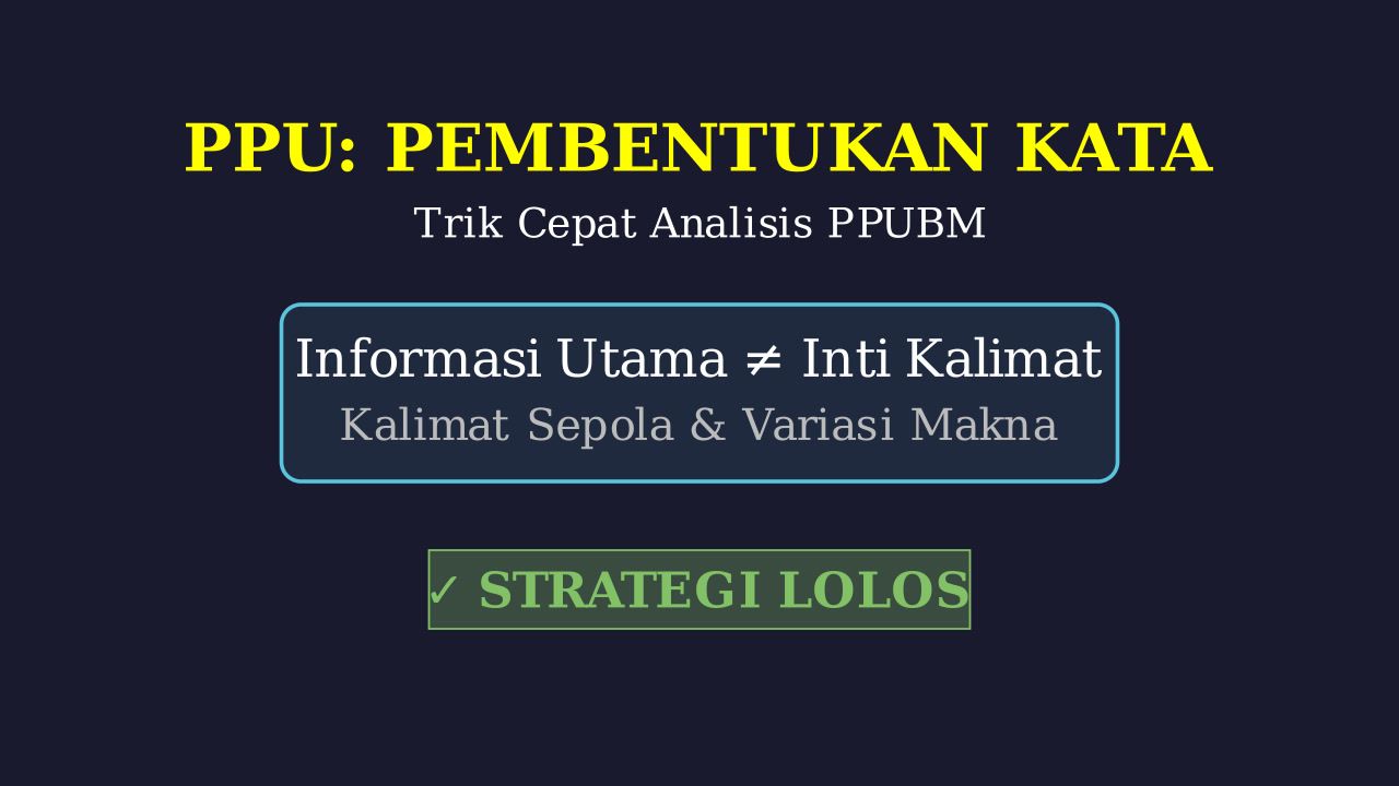Bedah Tuntas Materi PPUBM