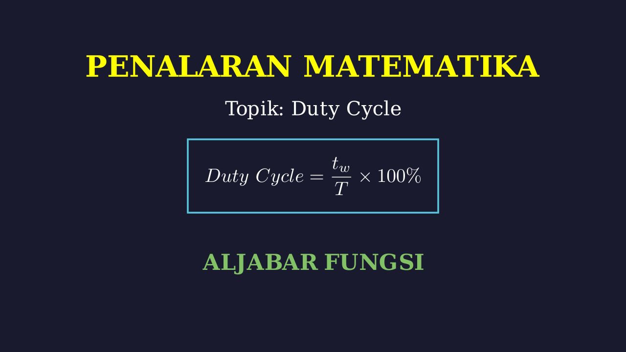 Menghitung Duty Cycle Gelombang Pulsa