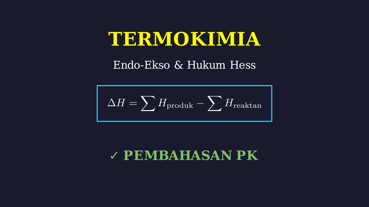 Termokimia: Reaksi, Energi, & Hukum Hess
