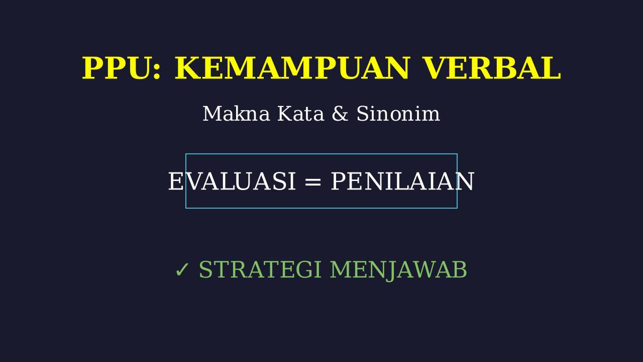 Kemampuan Verbal: Tes Potensi Belajar