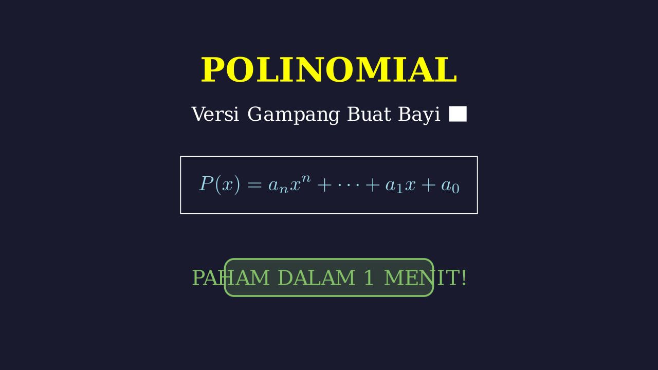 Polinomial: Penjelasan Paling Mudah