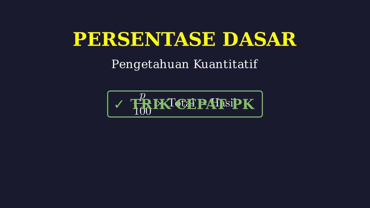 Menghitung Persentase Dasar