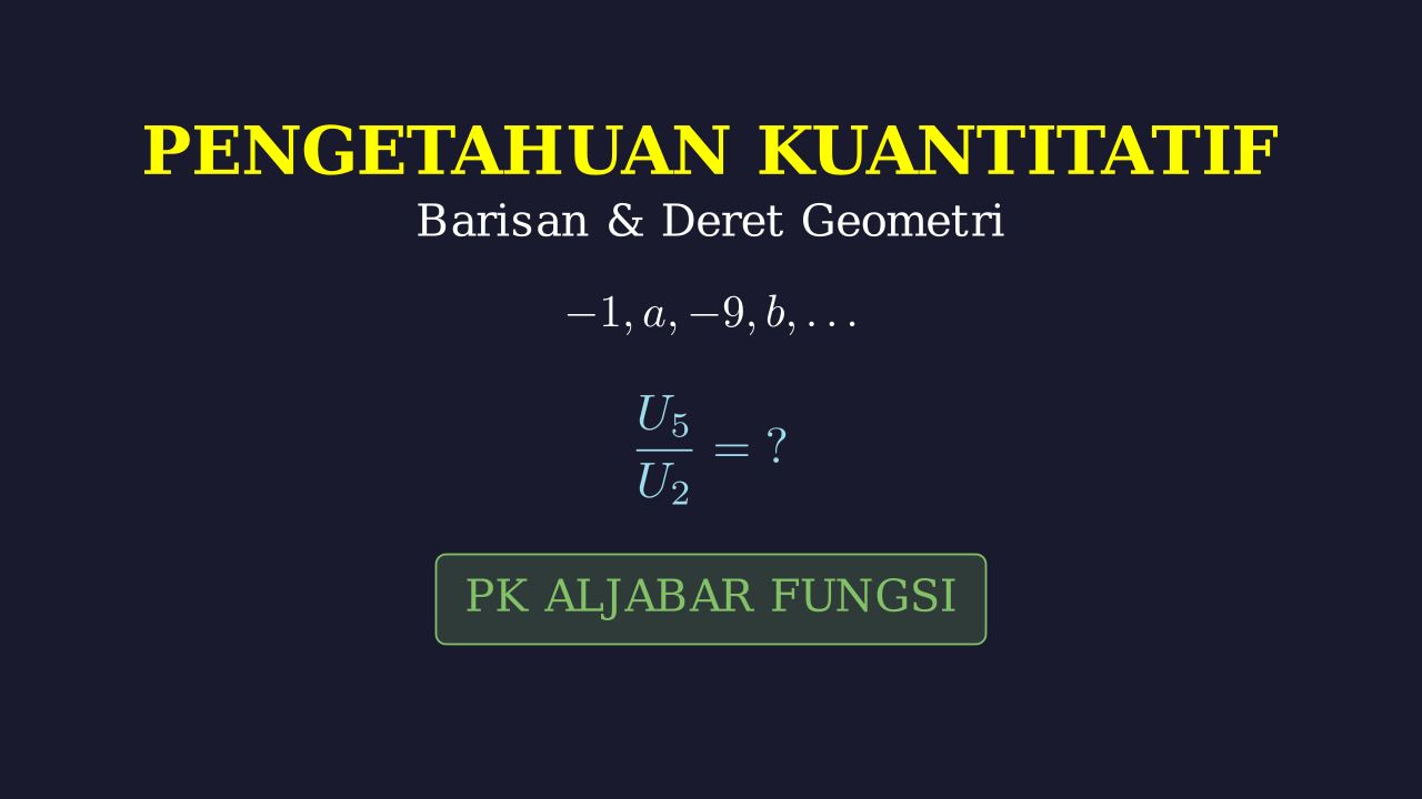 Barisan Geometri: Hasil Bagi Suku