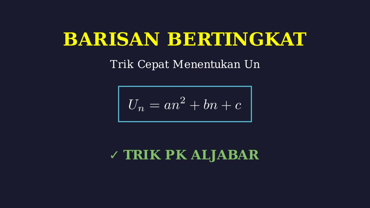 Trik Cepat Barisan Bertingkat