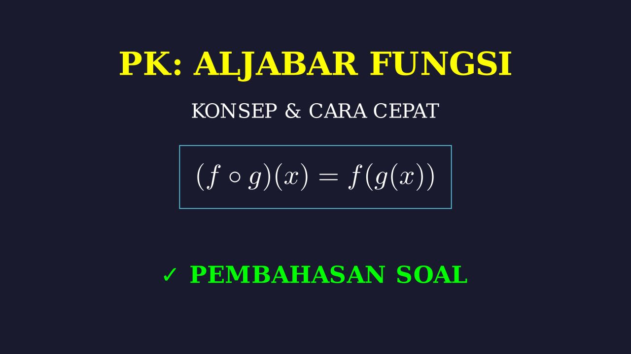 Konsep dan Cara Penyelesaian Soal