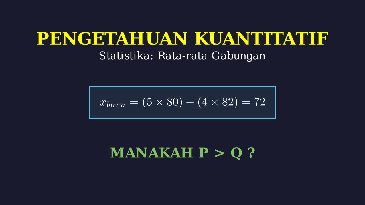 Perbandingan Kuantitas P dan Q: Rata-rata Gabungan