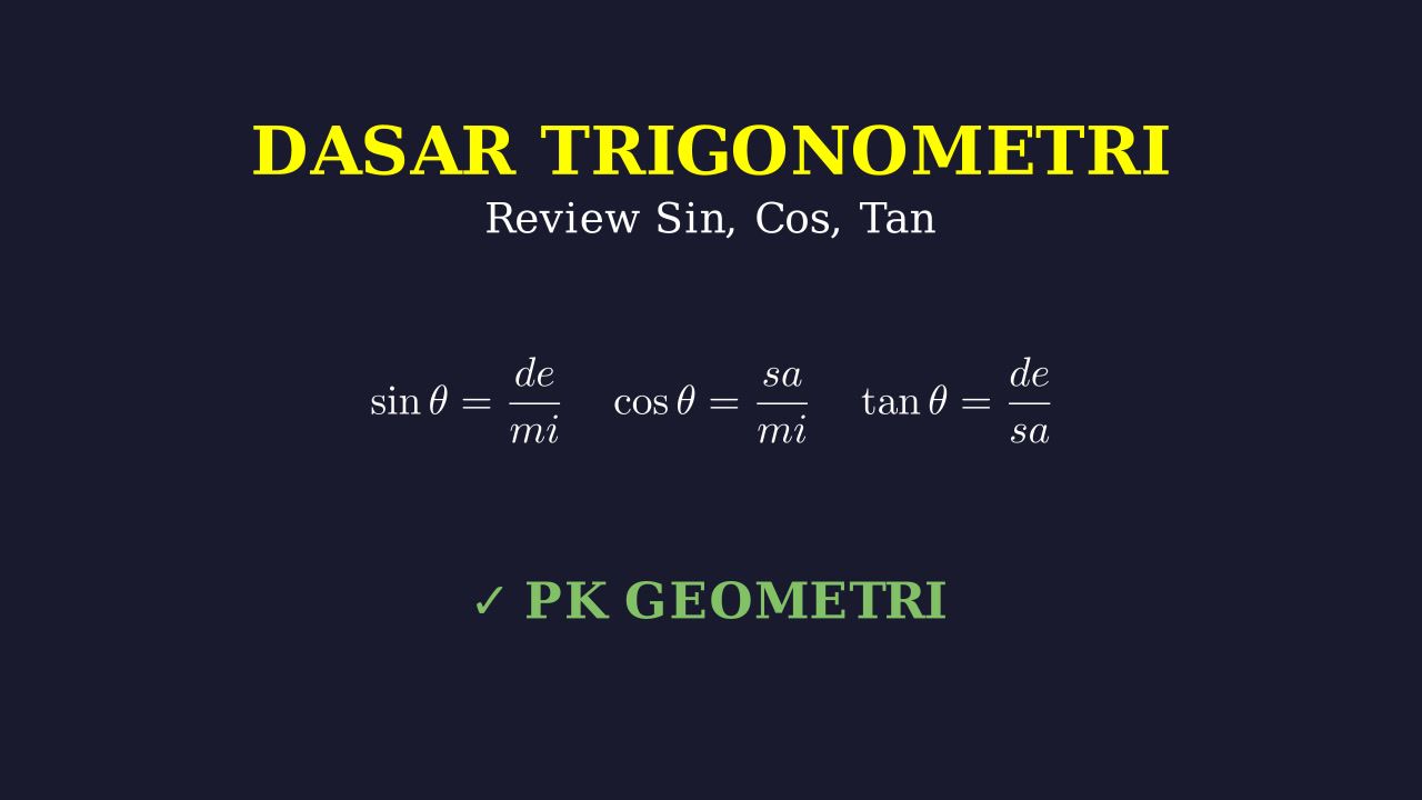 Sin Cos Tan: Dasar Trigonometri