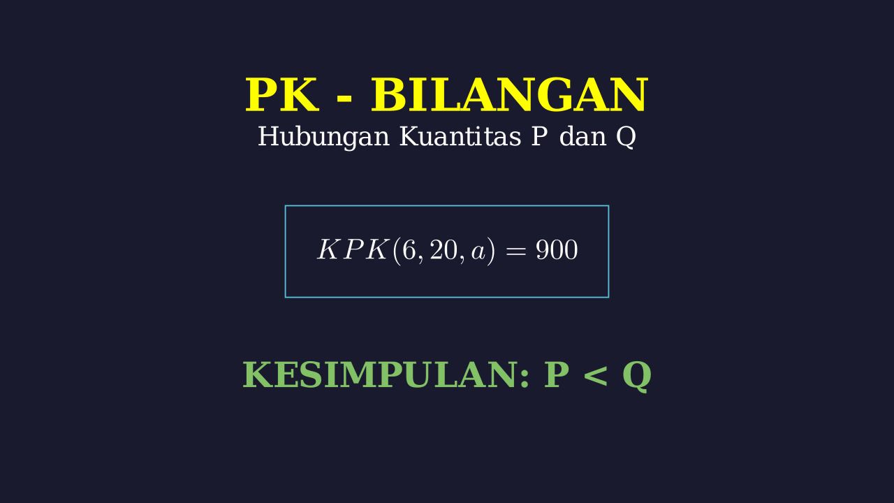 Soal KPK: Perbandingan Kuantitas P dan Q