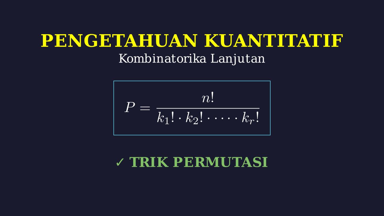 Permutasi Lanjutan: Batasan Dan Pengulangan