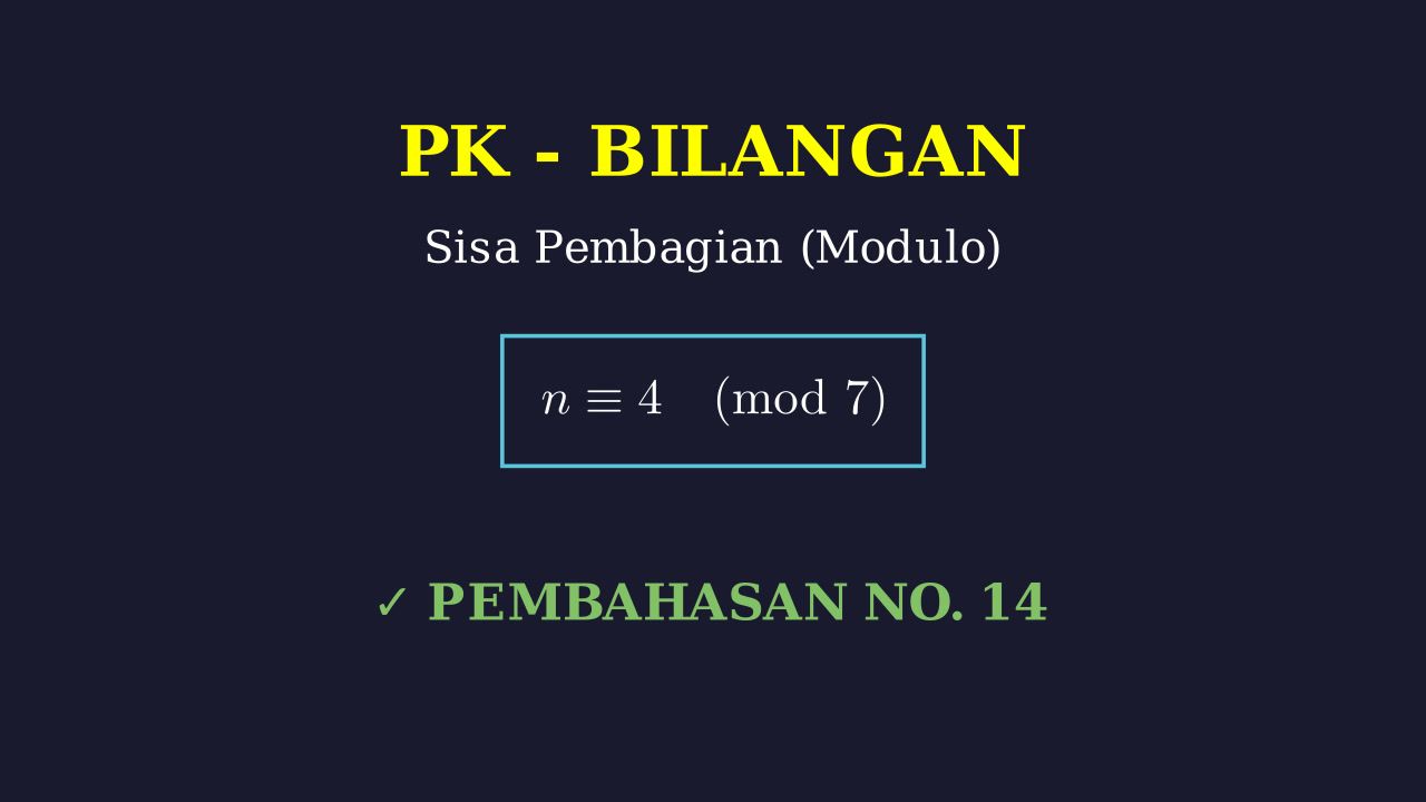 Sisa Pembagian Bilangan Bulat