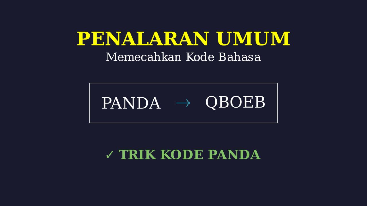 Penalaran Umum: Memecahkan Kode Bahasa