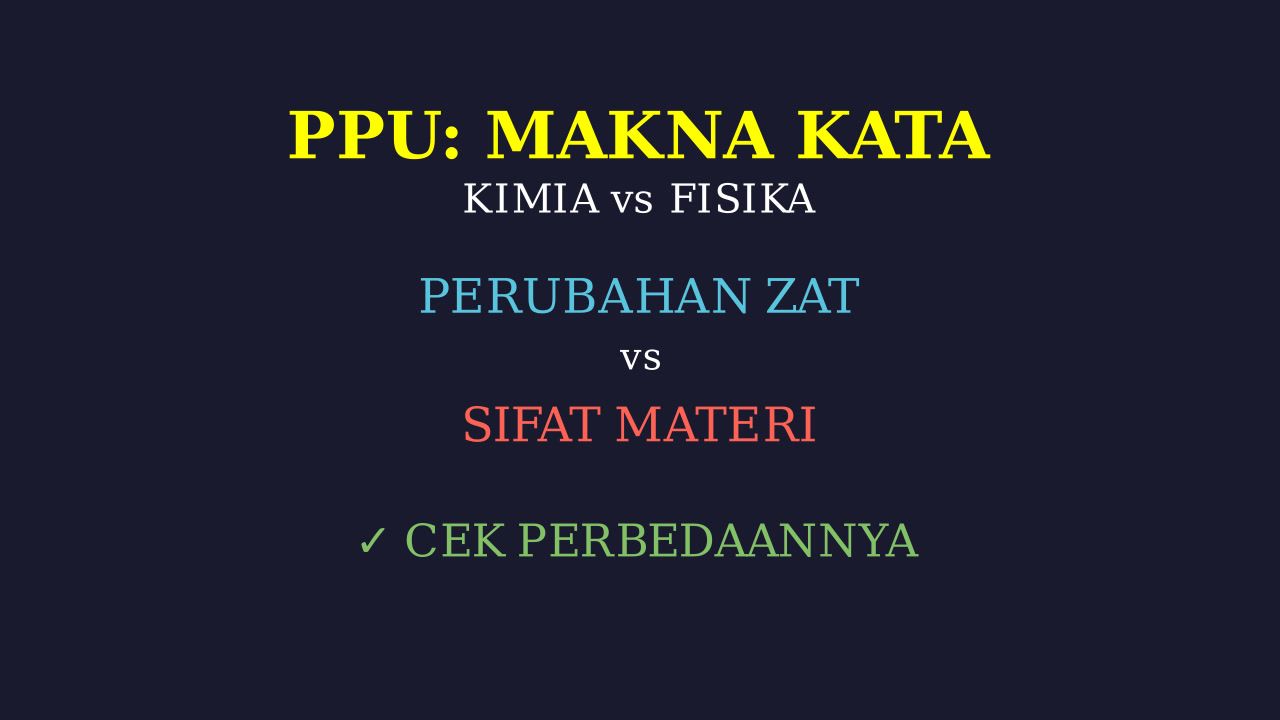 Perbedaan Kimia dan Fisika