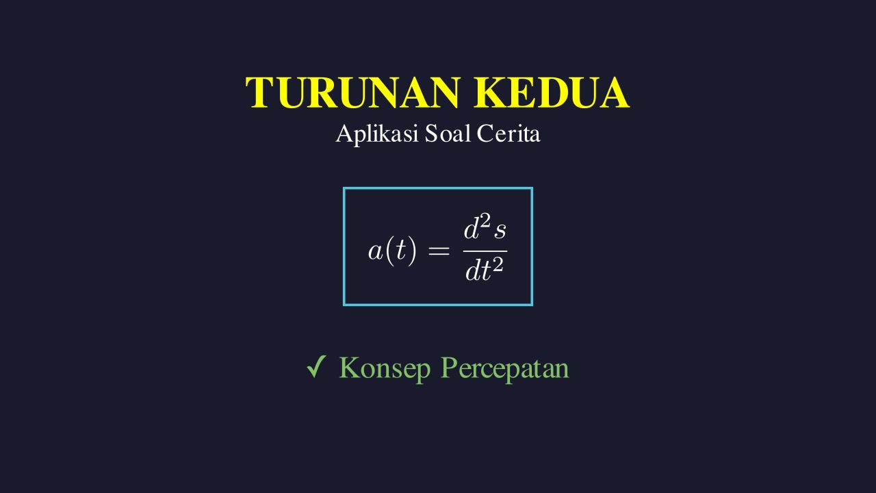 Aplikasi Turunan Kedua: Contoh Soal Cerita