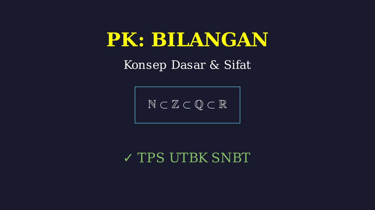 Konsep Dasar Bilangan