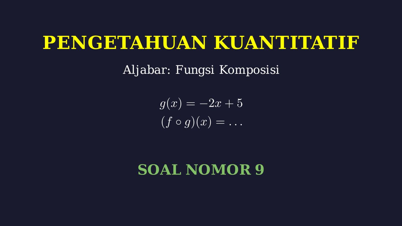 Fungsi Komposisi: Menentukan Rumus Fungsi