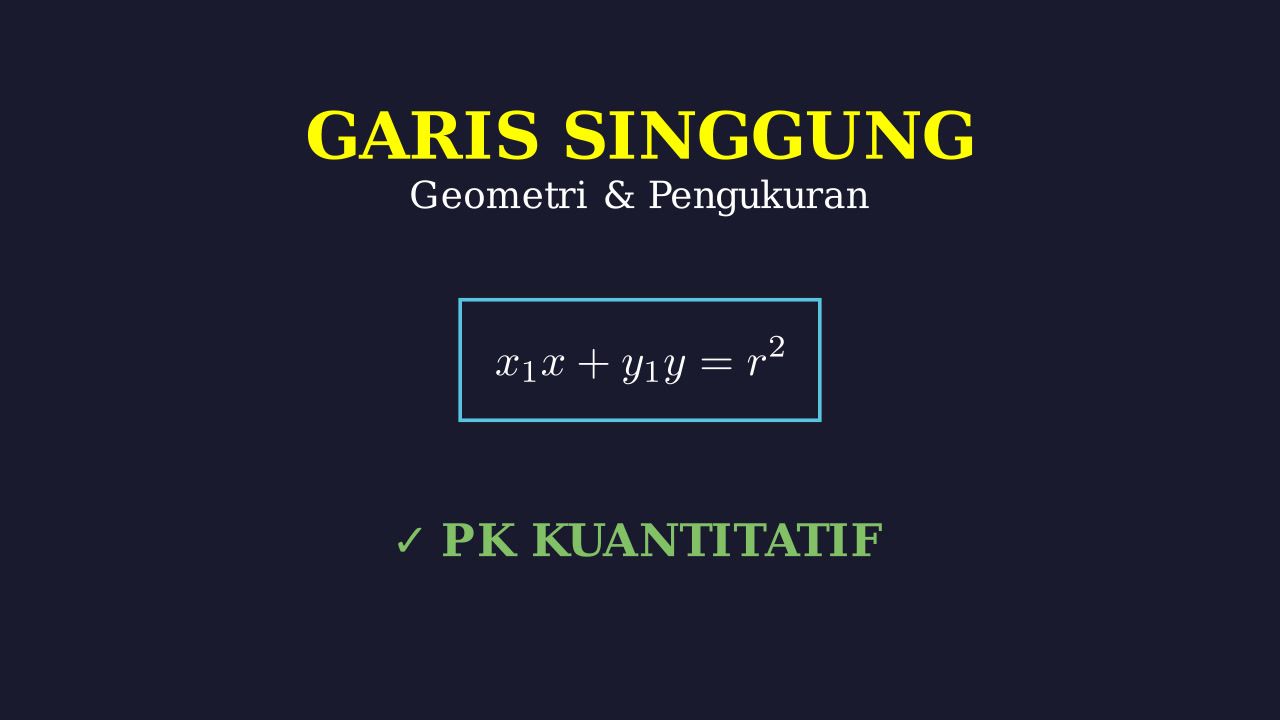 Garis Singgung Lingkaran: Konsep Tegak Lurus