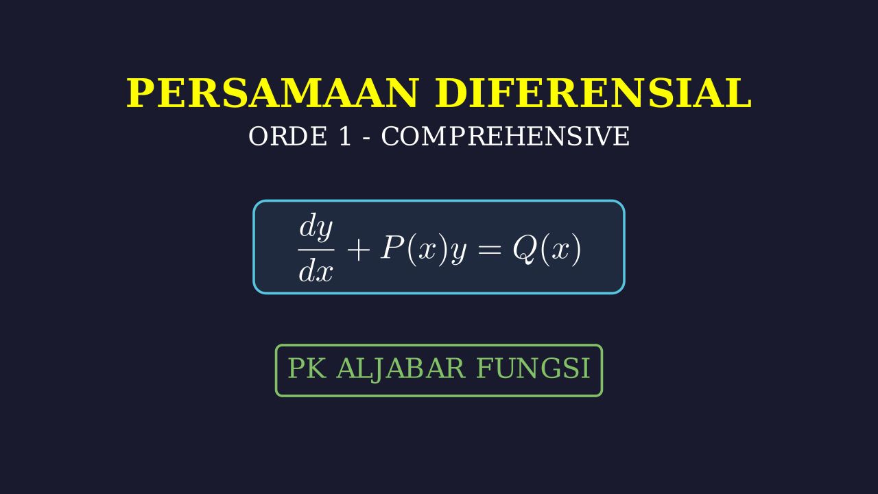 Persamaan Diferensial Orde 1