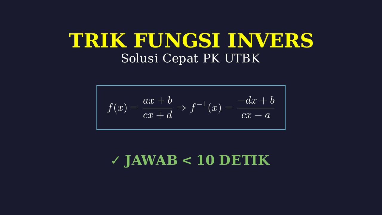 Trik Cepat Fungsi Invers