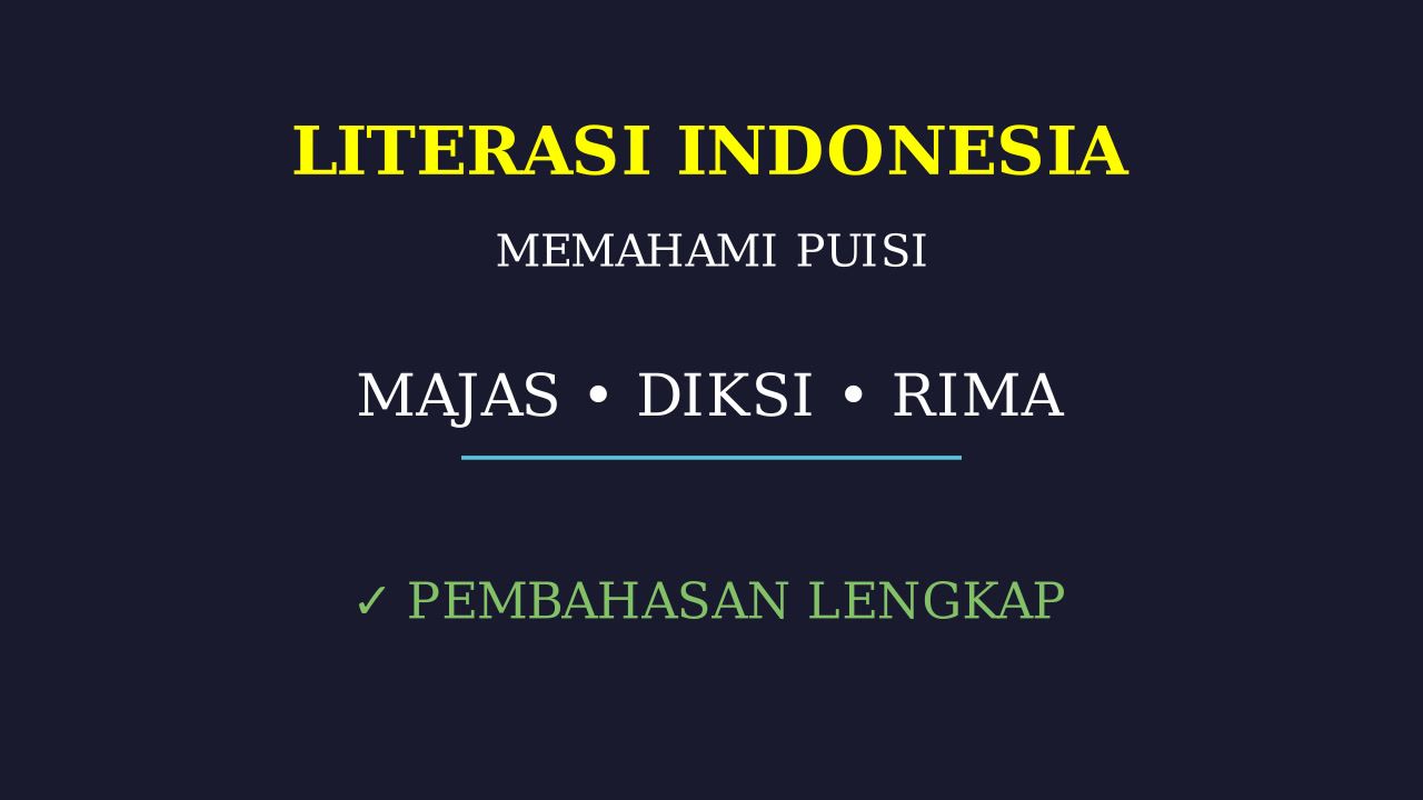 Memahami Puisi