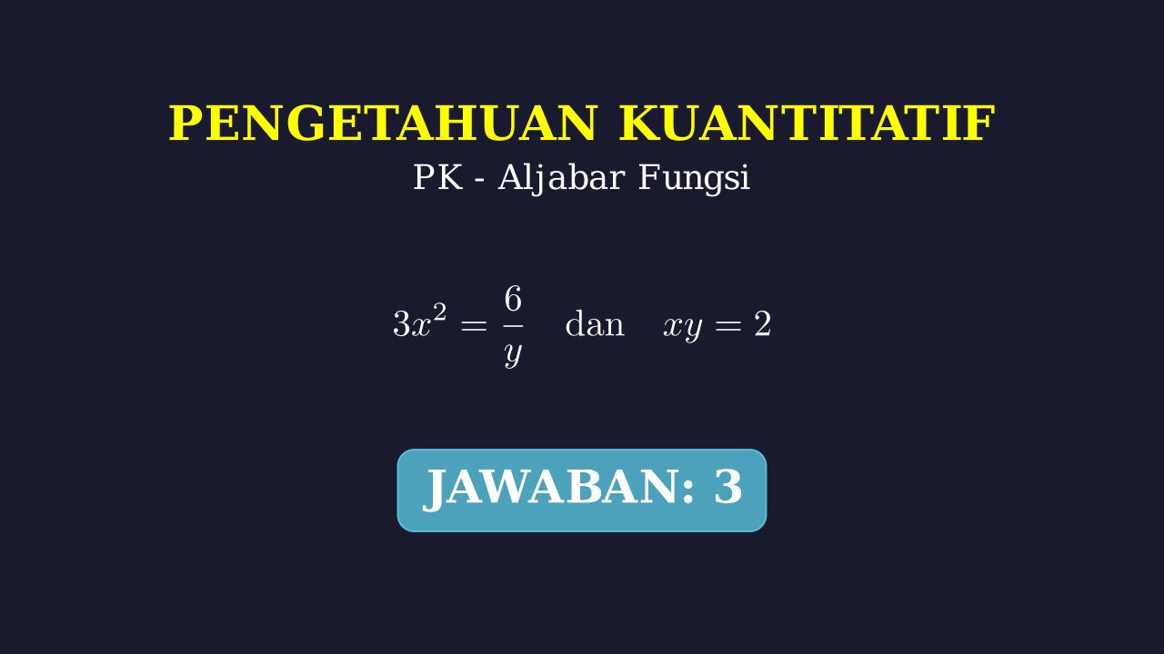 Aljabar: Mencari Nilai 3x