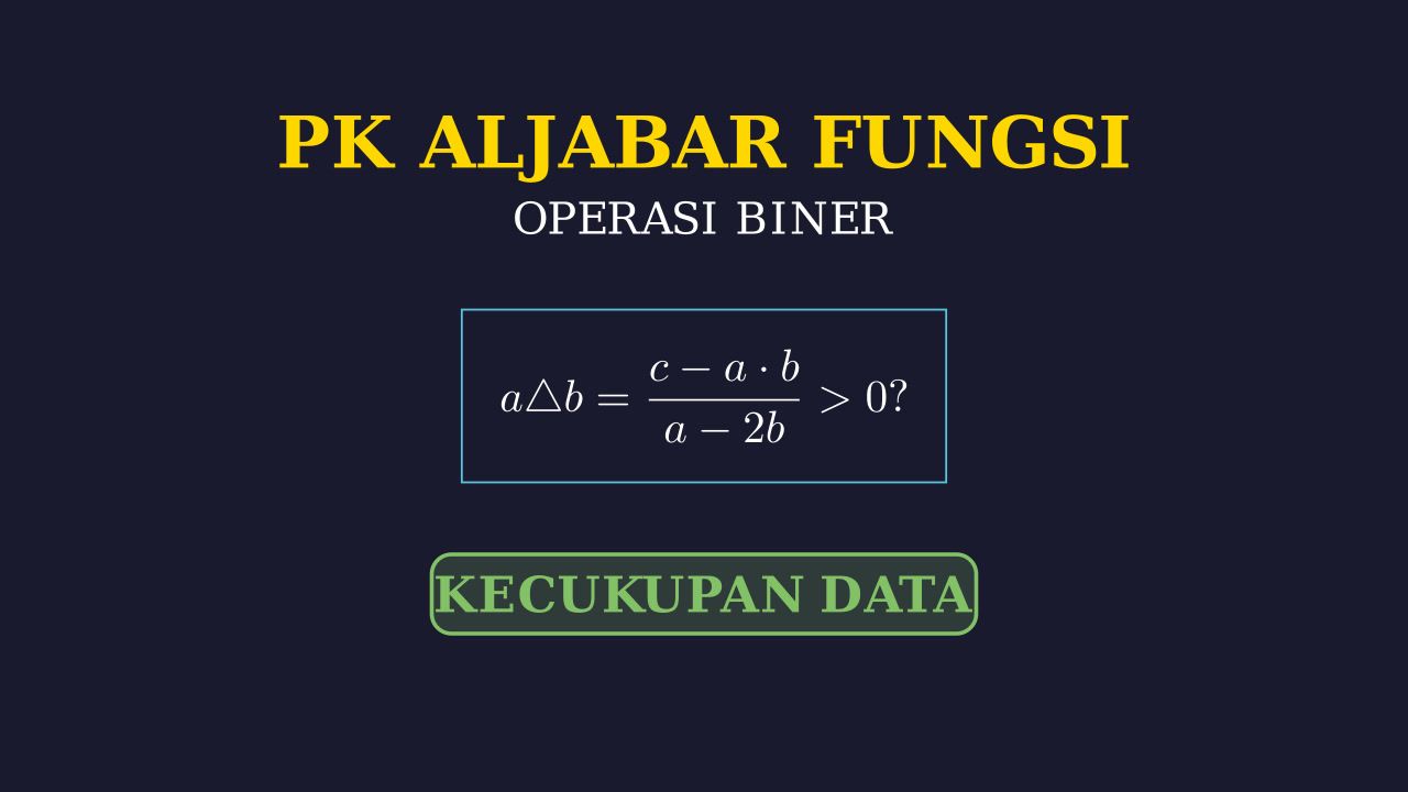 Operasi Bilangan: Kecukupan Data
