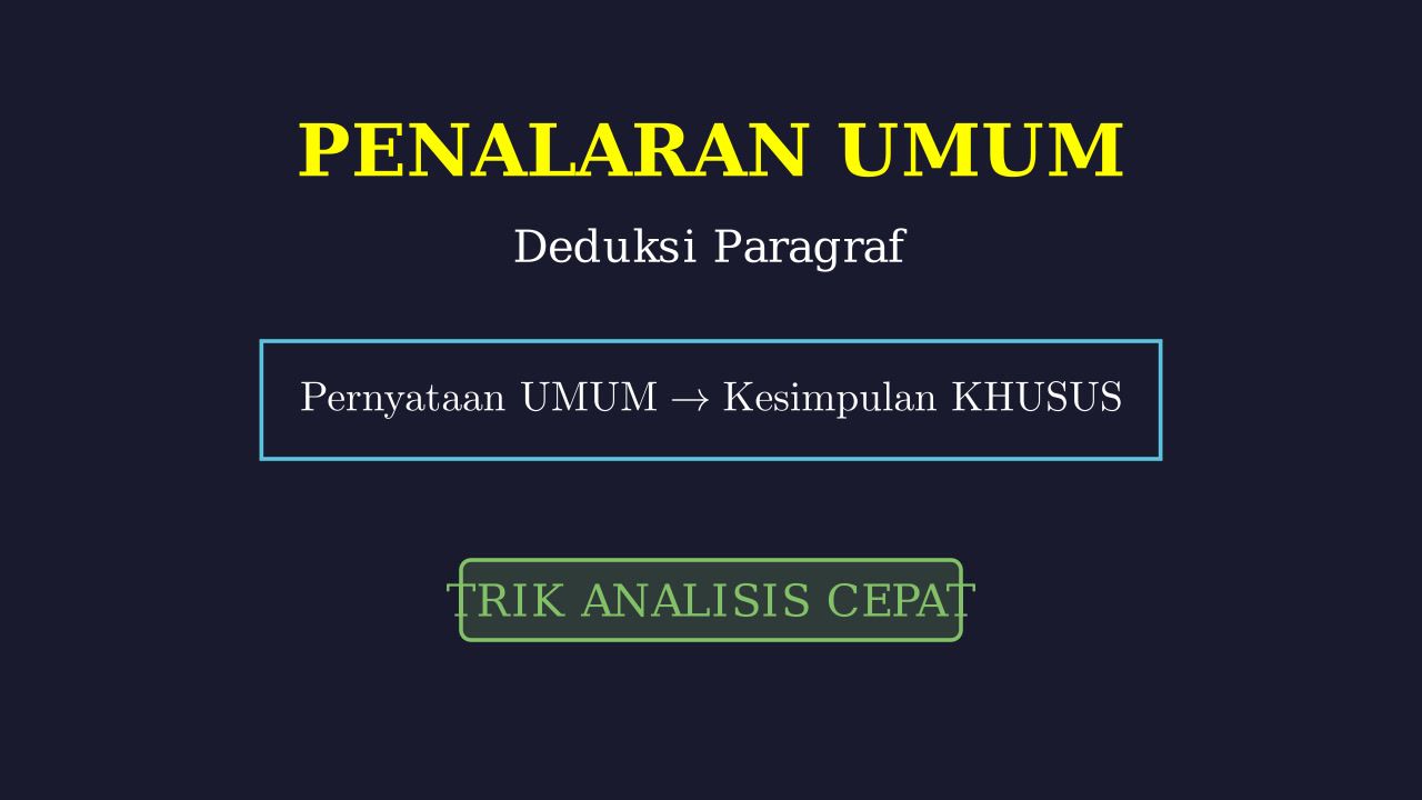 Teknik Menulis Paragraf Deduktif