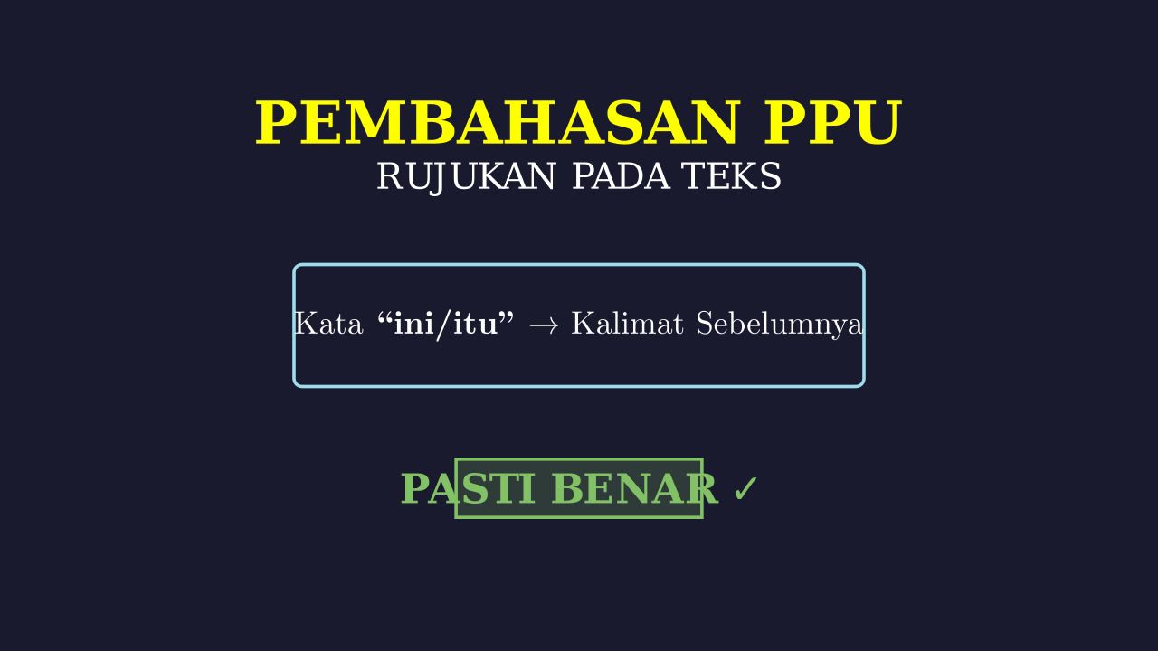 Memahami Rujukan Teks