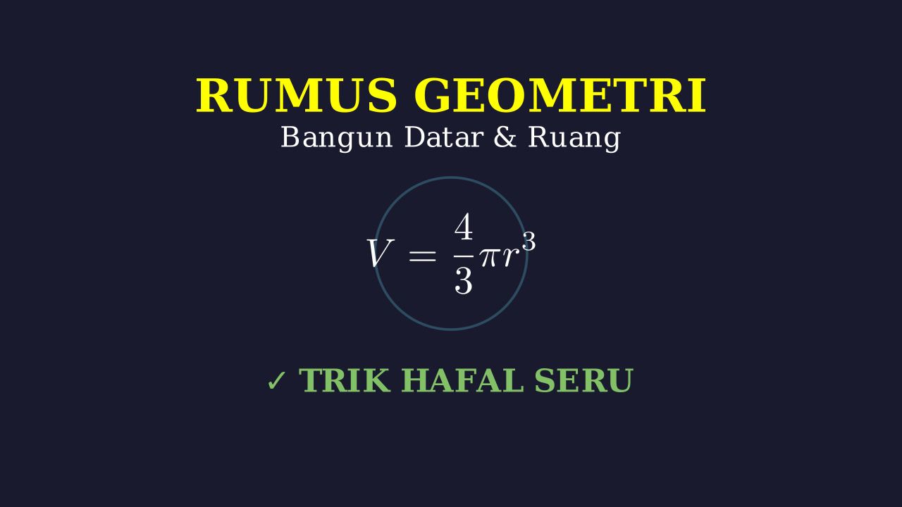 Trik Cepat Hafal Rumus Bangun Datar dan Ruang