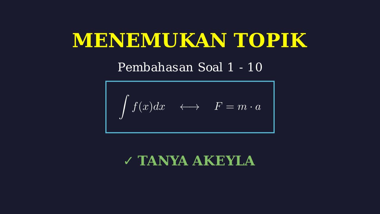 Video Penjelasan Soal Nomor 1-10