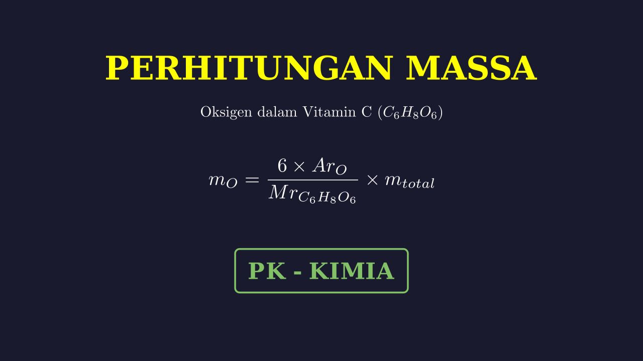 Menghitung Massa Oksigen dalam Vitamin C