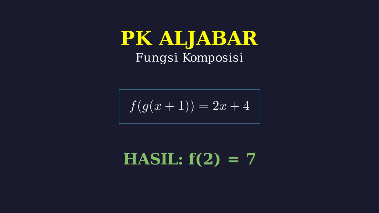 Fungsi Komposisi: Menentukan Nilai Fungsi