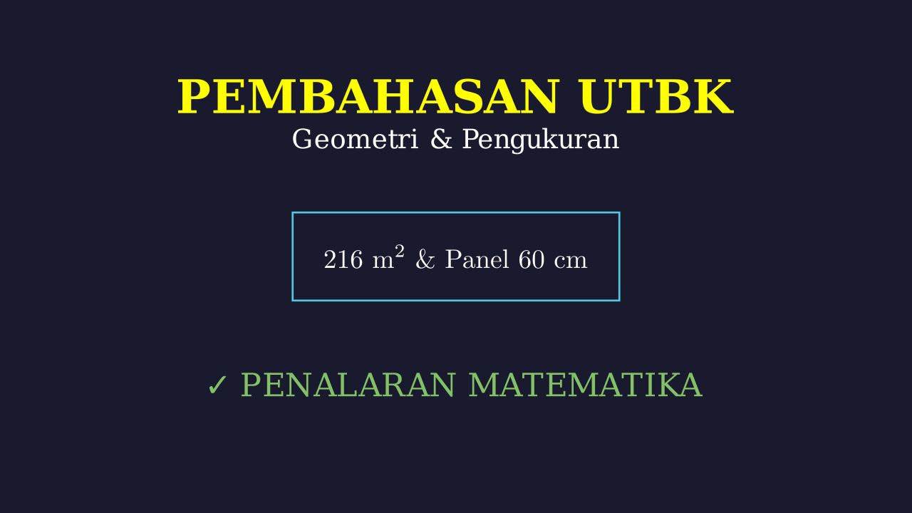 Menghitung Kebutuhan Panel: Soal UTBK 2023