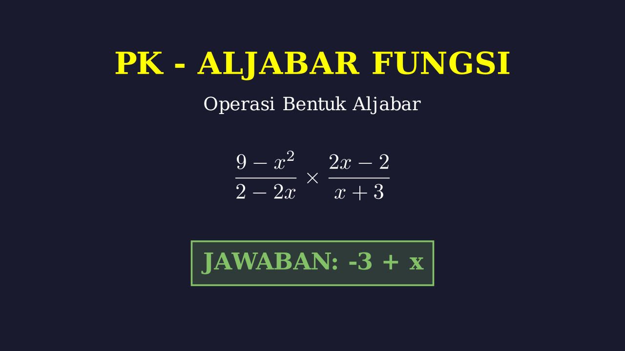Perkalian Pecahan Aljabar