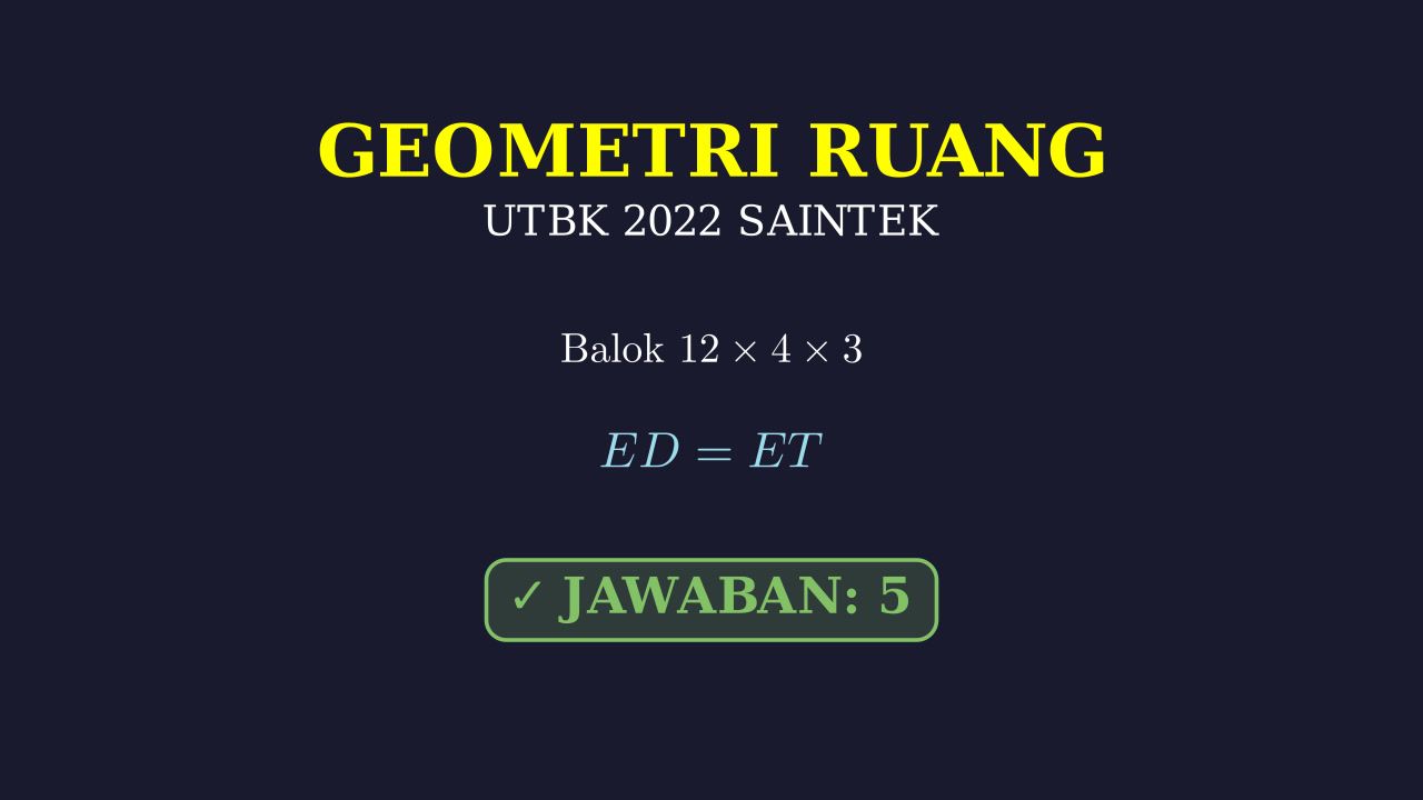 Geometri Balok: Segitiga Sama Kaki DET