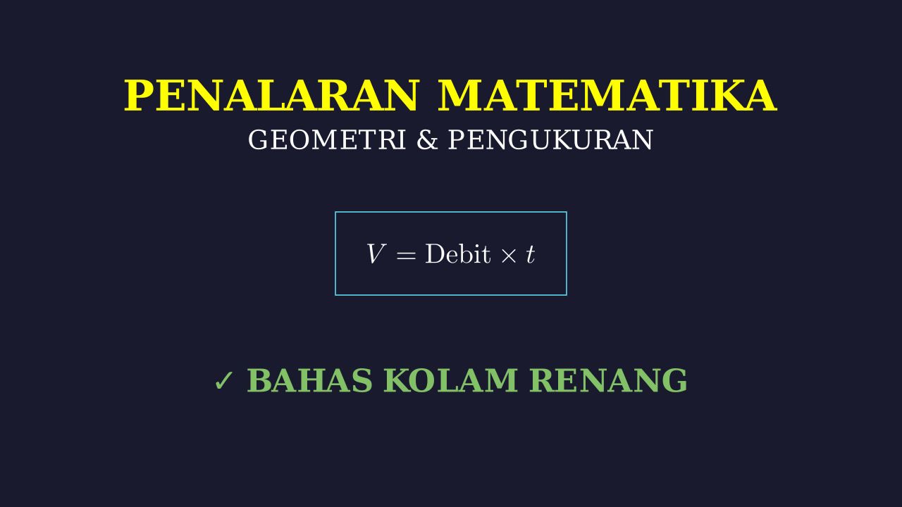 Debit dan Volume Kolam Renang